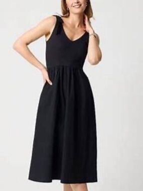 J. Crew Factory Black Midi Dress – Size XS (New with Tags)